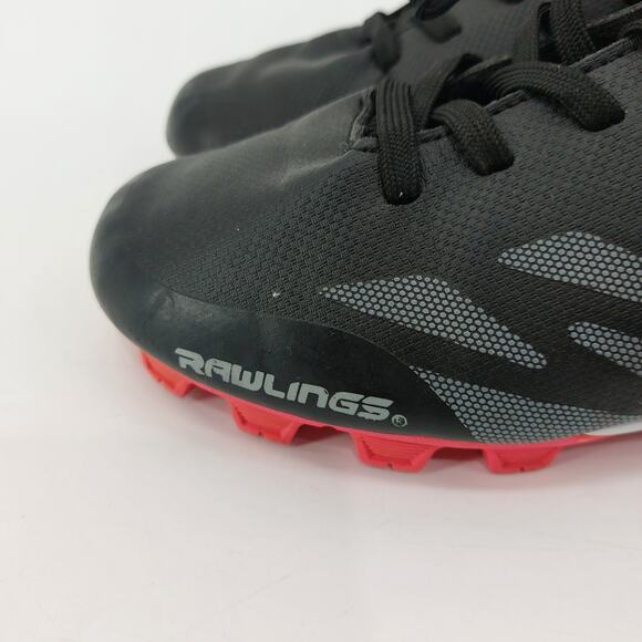 Rawlings Girls Soccer Black Shoes Size 1.5 Baseball Softball Cleats - Picture 3 of 12